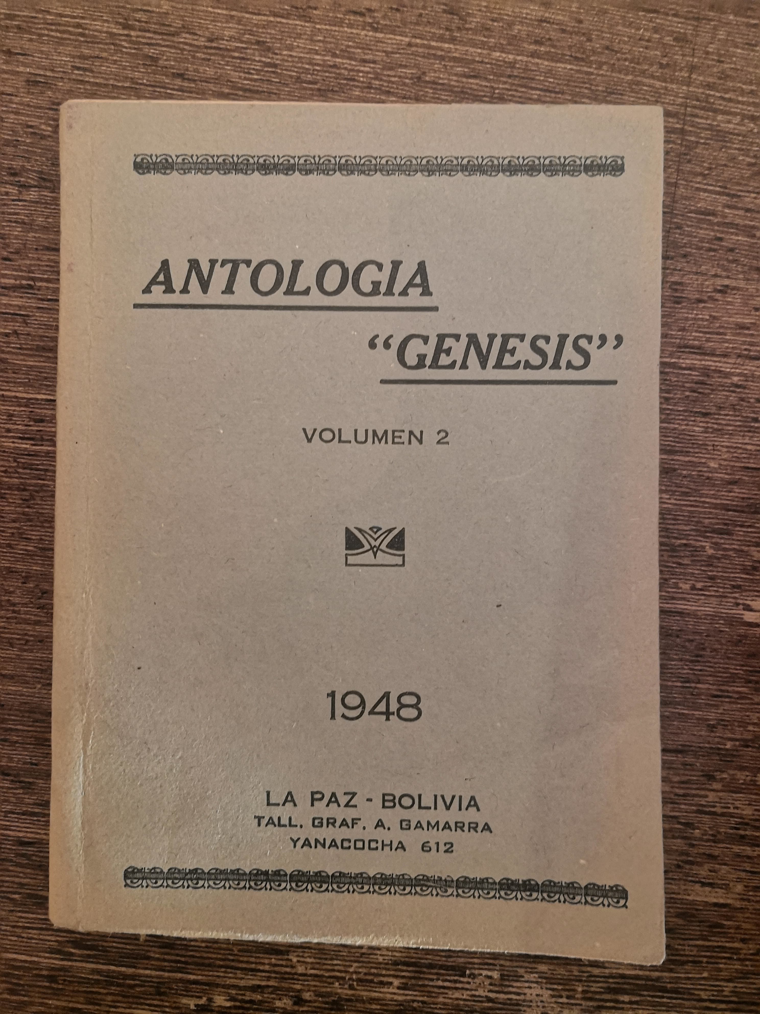 Librería Anticuaria Atenea Antología Genesis Vol 2 T G A