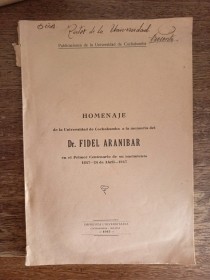 Homenaje a la memoria del Dr. Fidel Aranibar - 1947