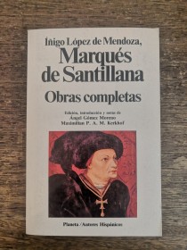 Obras completas MARQUÉS DE SANTILLANA - Planeta