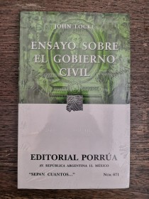 Ensayo sobre el gobierno civil LOCKE, JOHN - Porrúa