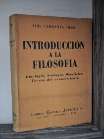 Introducción a la filosofía CARRANZA SILES, LUIS - Juventud