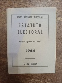 Estatuto electoral (1956)  AA. VV. - La Paz (1956) 