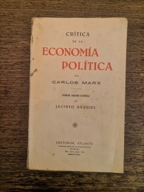 Crítica de la economía política MARX, KARL - Atlante