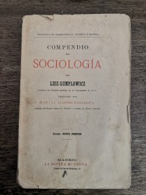 Compendio de sociología GUMPLOWICZ, LUIS - La España Moderna