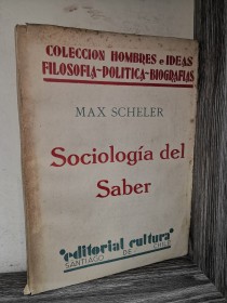 Sociología del saber SCHELER, MAX - Cultura