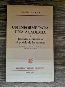 Un informe para una academia KAFKA, FRANZ - Goncourt