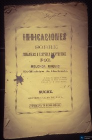 Indicaciones sobre finanzas y sistema rentístico - Melchor Urquidi (1862)