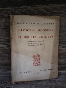Filosofía moderna y filosofía tomista (DEDICADO) DERISI, OCTAVIO - Sol y Luna