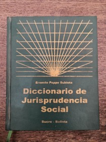 Diccionario de jurisprudencia social POPPE SUBIETA, ERNESTO