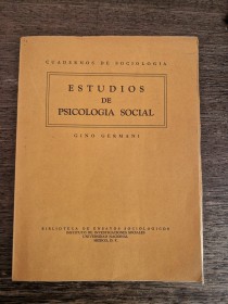 Estudios de psicología social GERMANI, GINO - UNAM