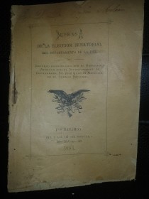 Defensa de la elección senatorial del departamento de La Paz - Quintín Mendoza (1896)