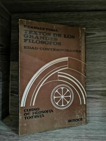 Textos de los grandes filósofos CANALS VIDAL, F. - Herder