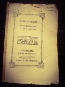 Sociedad Sécure, su organización y sus acuerdos (1864)