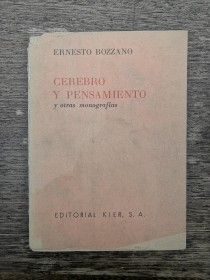 Cerebro y pensamiento y otras monografías BOZZANO, ERNESTO - Kier